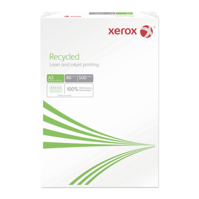Xerox Recycled White Tinted Printer Paper A3 80gsm pack of 500 sheets