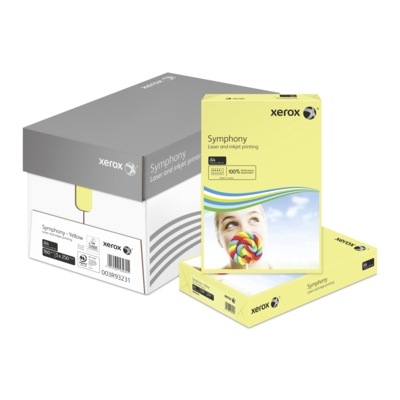 Xerox Symphony Pastel Yellow A4 160gsm Pack of 250 Sheets