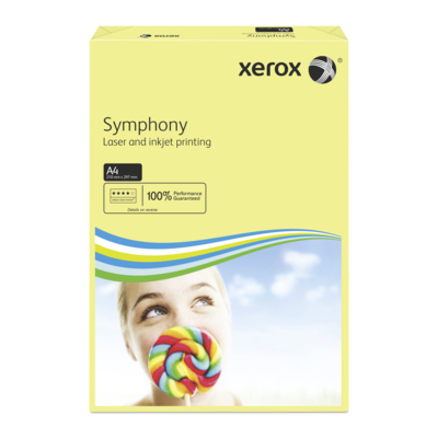 Xerox Symphony Pastel Yellow A4 80gsm Pack of 500 Sheets
