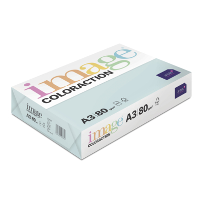 Image Coloraction Lagoon Pale Blue Paper A3 80gsm Pack of 500 Sheets