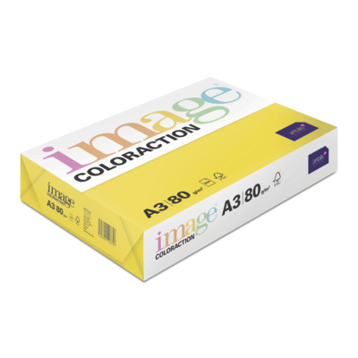 Image Coloraction Sevilla Dark Yellow Paper A3 80gsm Pack of 500 Sheets