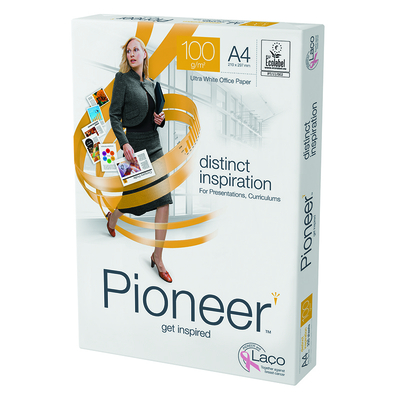 Pioneer Office White Printer Paper A4 100gsm pack of 250 sheets