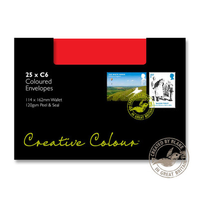 Purely Creative Colour Envelopes Pillar Box Red 15106 120gsm 25 Per Pack