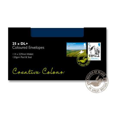 Purely Creative Colour Envelopes Oxford Blue 25220 120gsm 25 Per Pack