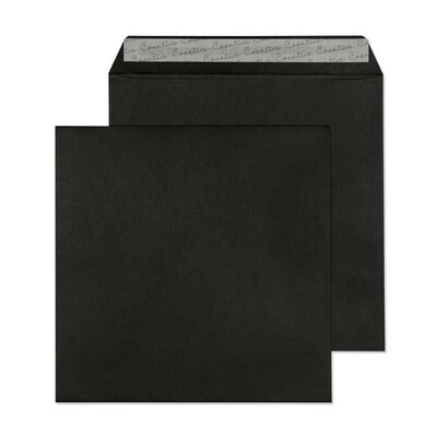 Purely Creative Colour Envelopes Jet Black 614 120gsm 500 Per Pack