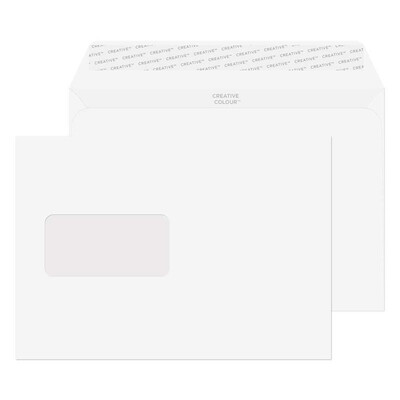 Purely Creative Colour Envelopes Chalk White 355W 120gsm 500 Per Pack