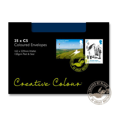 Purely Creative Colour Envelopes Oxford Blue 45320 120gsm 25 Per Pack