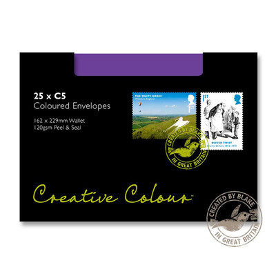 Purely Creative Colour Envelopes Blackcurrant 45347 120gsm 25 Per Pack