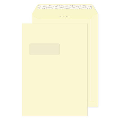 Purely Creative Colour Envelopes Vanilla Ice Cream 954W 120gsm 250 Per Pack