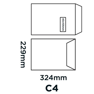 Purely Creative Colour Envelopes Ice White 950W 120gsm 250 Per Pack