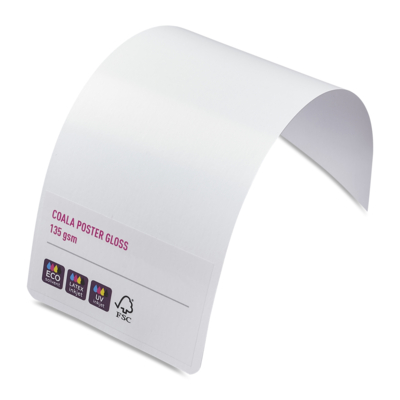 Coala Poster Gloss Poster Paper White 1370mm x 61 Metres 135gsm