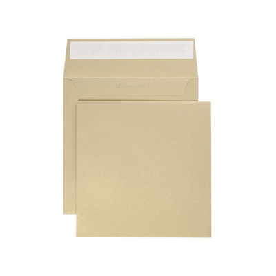 Curious Metallics  Square Envelopes Gold Leaf 170x170mm 120gsm Box of 250