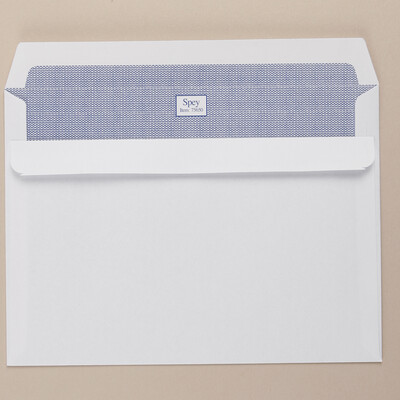 River Series White Wallet C5 Envelope 90gsm Back