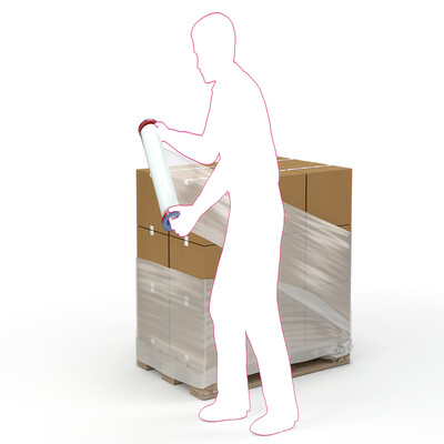 Reinforced Cast Hand Stretch Film 500m x 300 Metres Box of 6 Rolls
