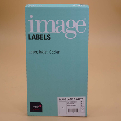 Image Labels White 200x289mm 129 Micron Round Corners