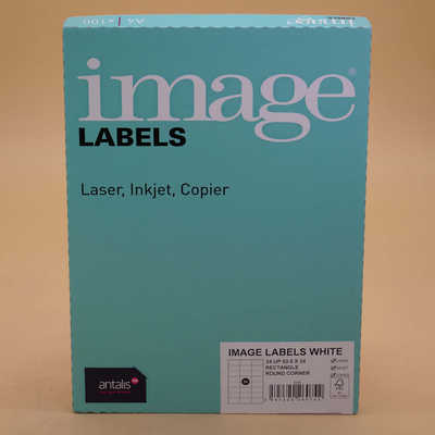 Image Labels White 64x34mm 129 Micron Round Corners