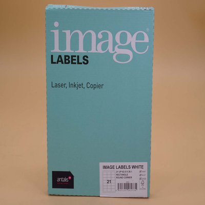 Image Labels White 64x38mm 129 Micron Round Corners