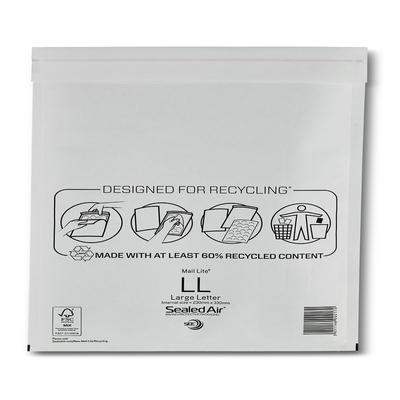 Mail Lite White Protective Envelopes LL 230x330mm Box of 50