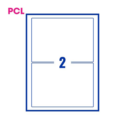 PCL Labels PCL195139OW 195x139mm 2 Labels per Sheet