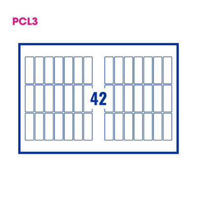 PCL3 Labels 2576 25x76mm 42 Labels per Sheet