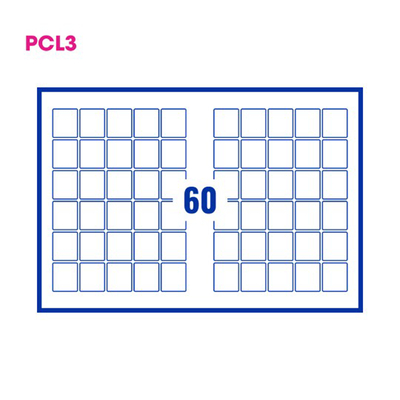 PCL3 Labels 3540 35x40mm 60 Labels per Sheet