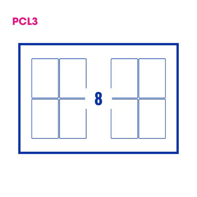 PCL3 Labels 75110 75x110mm 8 Labels per Sheet