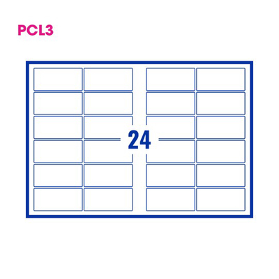 PCL3 Labels 9645 96x45mm 24 Labels per Sheet