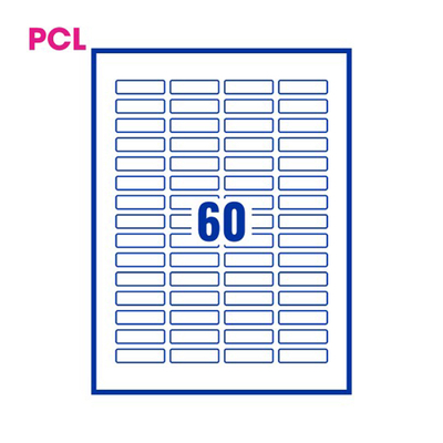 PCL Labels PCL4413s 44x13mm 60 Labels per Sheet