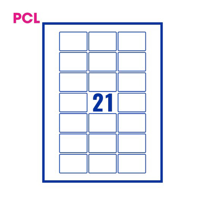 PCL Labels PCL5437 54x37mm 21 Labels per Sheet