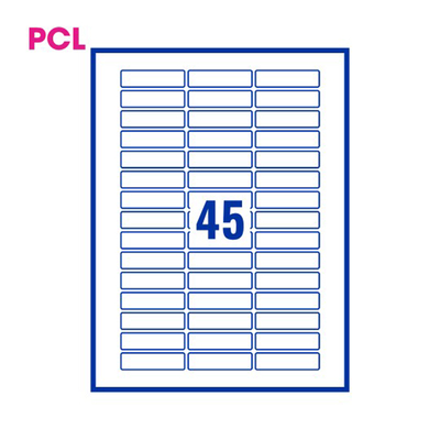 PCL Labels PCL5816 58x16mm 45 Labels per Sheet