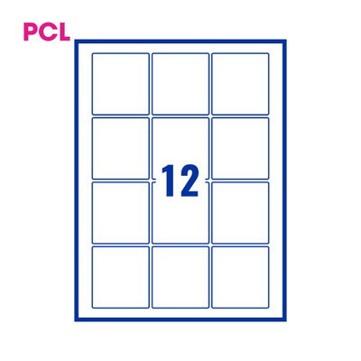 PCL Labels PCL6368OW 68x62mm 12 Labels per Sheet