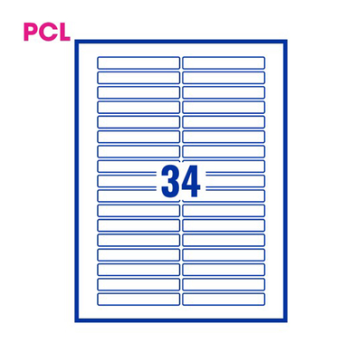 PCL Labels PCL9014 90x14mm 34 Labels per Sheet