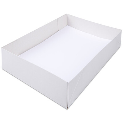 Single Wall White Stationery Box 215x156x57mm Pack of 100