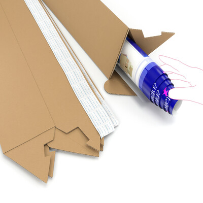 Single Flute Triangular Tube 100x100x500mm Self Seal