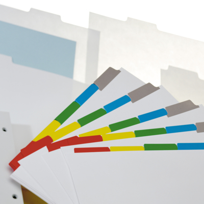 Xerox Plastic Reinforced Dividers Reverse Collation