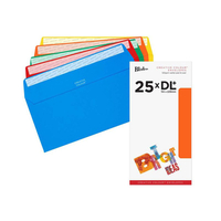 Purely Creative Colour Envelopes Assorted 25123 120gsm 25 Per Pack