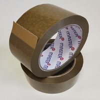 Master'in Buff Vinyl 32 Micron Solvent Packing Tape 48mm x 66m Box of 36 Rolls