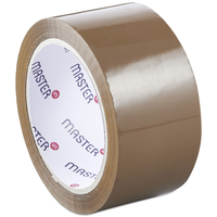 Master'in Buff Vinyl 32 Micron Solvent Packing Tape 72mm x 66m Box of 24 Rolls