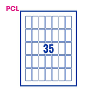 PCL Labels PCL2551 25x51mm 35 Labels per Sheet