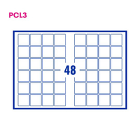 PCL3 Labels 4545 45x45mm 48 Labels per Sheet