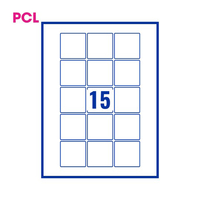 PCL Labels PCL5151 51x51mm 15 Labels per Sheet