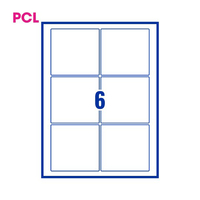 PCL Labels PCL9692OW 96x92mm 6 Labels per Sheet