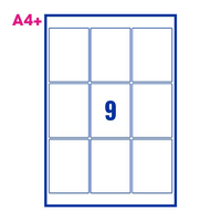 PCL Series 5 76102 76x102mm 9 Labels per Sheet
