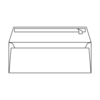 Curious Metallics Envelopes Cryogen White Wallet 110x220mm 120gsm Box of 250