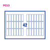 PCL3 Labels 2576 25x76mm 42 Labels per Sheet