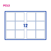 PCL3 Labels 9692 96x92mm 12 Labels per Sheet