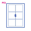 PCL Labels PCL9090 90x90mm 6 Labels per Sheet
