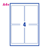 PCL Series 5 105148 105x148mm 4 Labels per Sheet